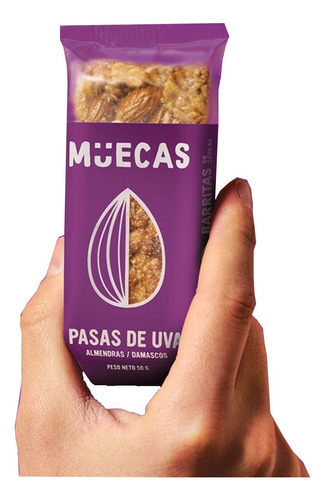 Muecas Barras Cereal Pasas Almendras X 16un Cia De Golosinas