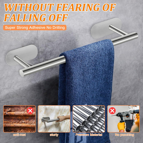 Juego De 9 Pizas De Accesorios De Baño Adhesis De Niquel Cep