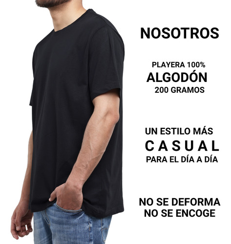 Playera Oversized Hombre Negra 100% Algodón Theblackninety