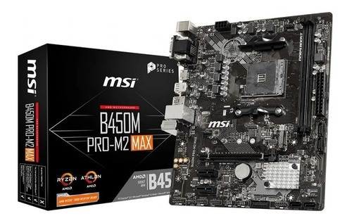 Motherboard Msi B450m Pro-m2 Max, Amd B450, Am4 Socket, Vga