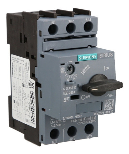 Interruptor Automático S0 Clase 10 Siemens 3rv2021-1da10