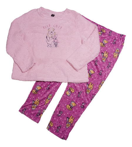 Set Pijama Chompa Pantalon Winnie Pooh Mujer Talla Xl Disney