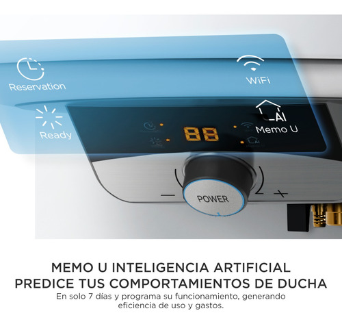 Termo Eléctrico 80 Litros Mwh80-15efgclw Midea Color Blanc