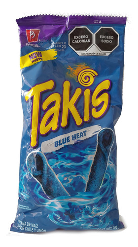 Takis Blue Heat - Bolsa De 200 Gr - Producto Mexicano