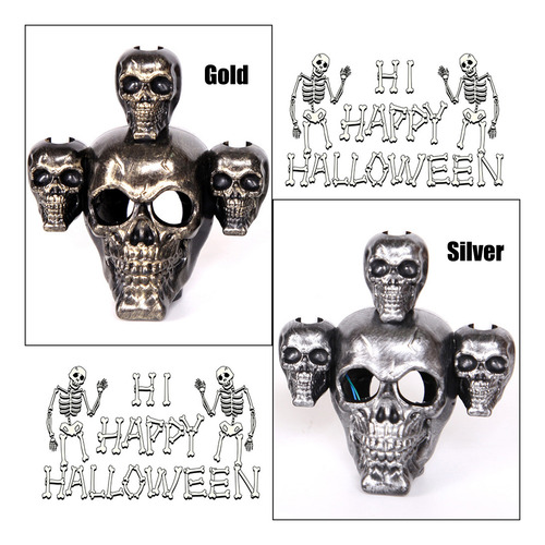Lámpara Colgante Con Decoración De Calavera, Luz Verde Para