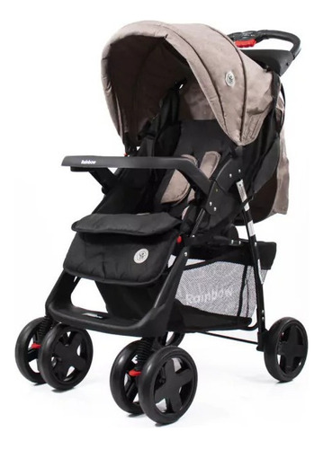 Cochecito de paseo Rainbow Dinamic travel system beige con chasis color negro