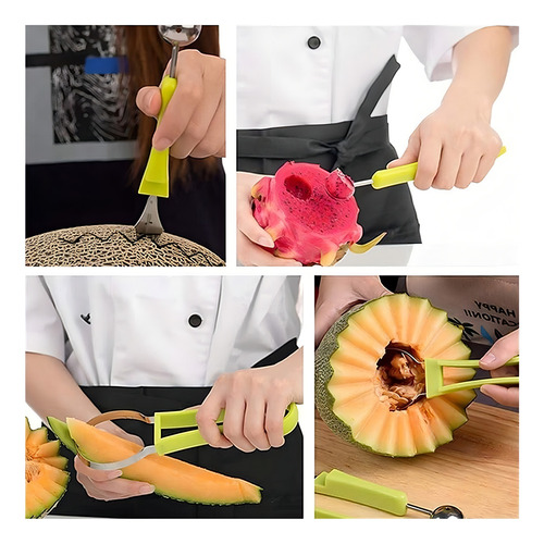 Fatiador De Frutas 4 Em 1 Cortador Melância Melão Aço Inox