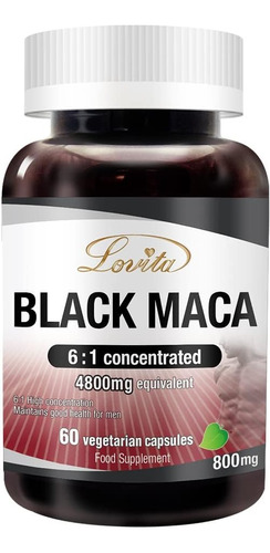 Black Maca 4800 Mg 60cap Lovita - Unidad a $3482