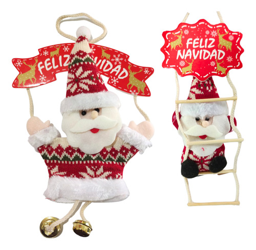 Kit De 2 Colgantes Navideños Navidad Santa Reno