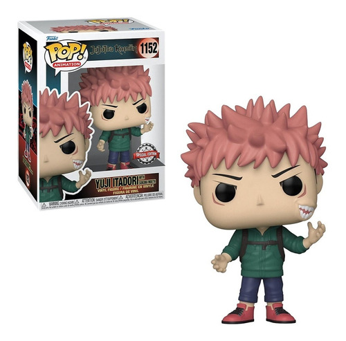 Funko Pop Jujutsu Kaisen Yuji Itadori With Sukuna Mouth Exc.