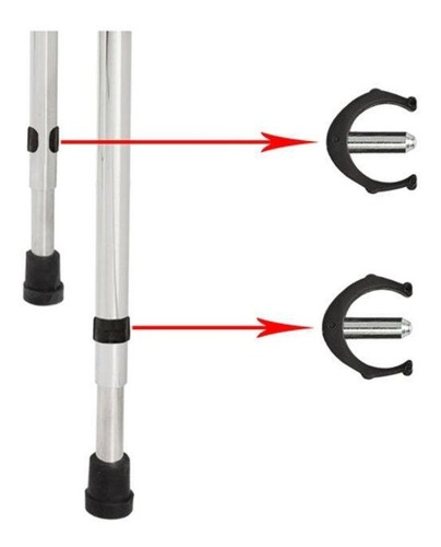 Imagem 6 de 8 de Andador De Aluminio Fixo Duas Barras Para (adulto E Idoso)