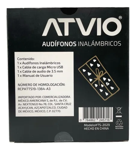 Aud fonos Bluetooth De Diadema Inal mbricos Atvio