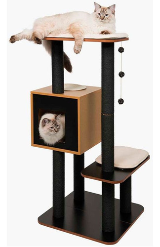 Rascador Gato Vesper Furniture V High Negro. Np