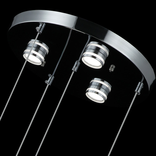 Lampara Colgante Acrílico Rectangular Led 4 Luces