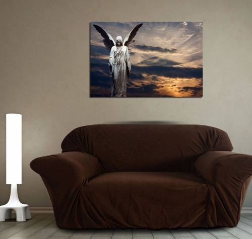 Vinilo Decorativo 20x30cm Angel Religion Atardecer