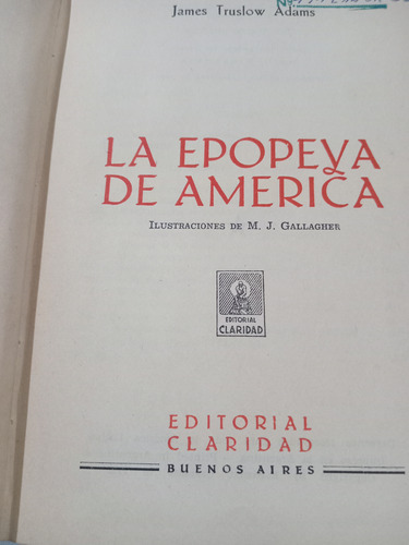 La Epopeya De América: James Truslow Adams 