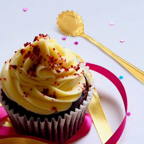 Jiaju 16 Piezas Cuchara De Café Flor Cuchara Postres Para