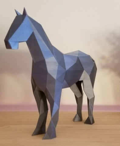 Caballo Low Poly 17 Cm De Altura En Pla