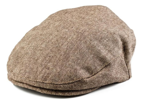 Born To Love Boys Hat Tweed Page Driver Cap, Beige, 2-3t
