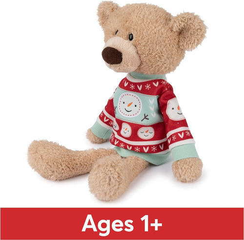 Gund Palillo De Dientos Con Suéter Navideño, Oso De Peluche