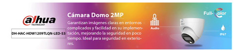 Kit Dahua Dvr 4ch-xvr1b04-i -2mpx / 4 Cámaras Domo Hdw1209tlqn-led/ Full Color/ 2mpx / Con Disco Duro De 500gb