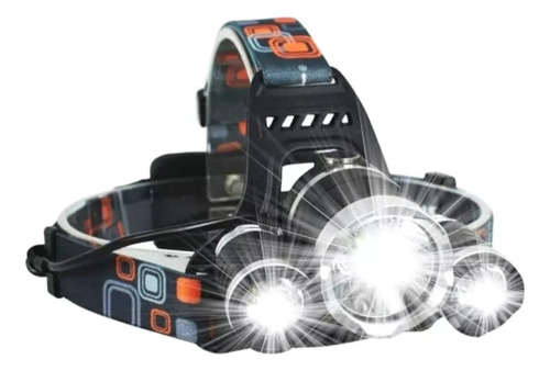 Lanterna Cabeça Recarregável Profissional C/ 3 Leds Forte