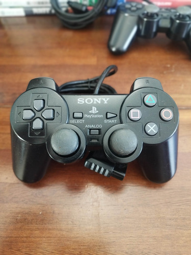 Controle Dual Shock Sony Ps2 Com Fio Original Preto (Usado)