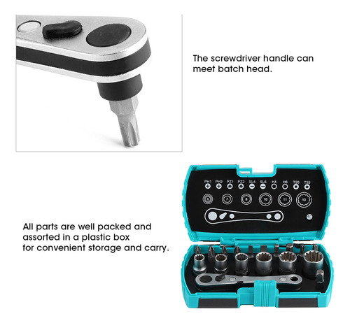Brocas De Destornillador Hexagonal, 18 En 1, Mini Llave De T