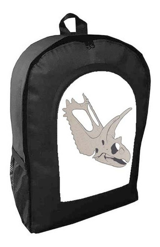 Mochila Negra Dinosaurios Adulto / Escolar D21