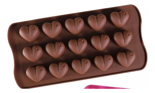 Molde De Silicón Corazón Para Chocolate 