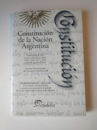 Constitución De La Nación Argentina Eudeba