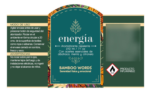 Spray Aromatizante Repelente 210 Ml Albahaca-citronela-menta