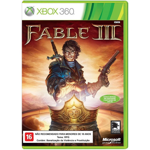 Game Fable Iii- Jogo De Xbox 360 - Original - Mídia Física