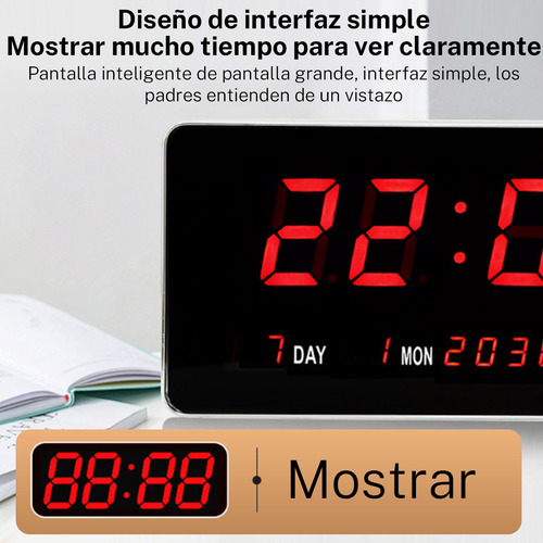 A Reloj De Pared De Aleación De Aluminio Led Digital De 36
