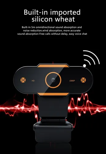 Cámara Web Hd Con Usb Zoom Con Micrófono, Para Vídeo, Chat