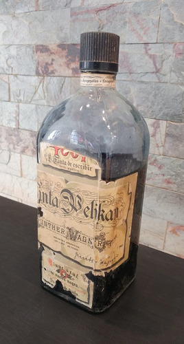 3 Botellas Antiguas Goma Liquida Vegetal Y Tinta Pelikan (Usado)