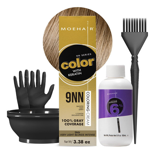 Moehair Kit De Coloracion Para El Cabello, Color Permanente 