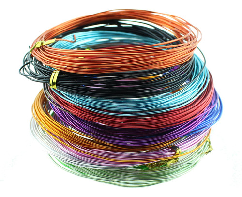 Rlecs 12 Rollos De Alambre De Aluminio De Colores, Calibre 1