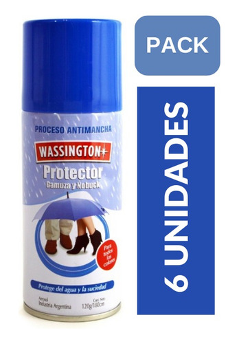 Pack 6 Protector Impermiabilizante Wassington Gamuza Nobuck 