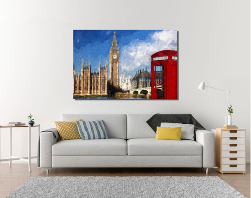 Cuadro Londres Estilo Óleo Pintura Impresa Lienzo/art