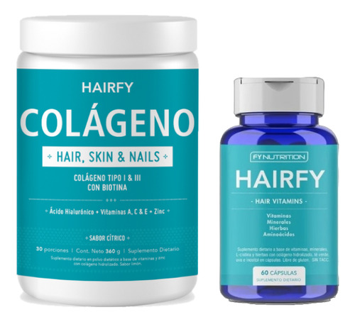 Colágeno Hairfy + Vitamina Hairfy (plus Para Piel+cabello)
