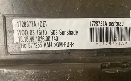 Cortina Persiana Do Teto Solar Fox Usada