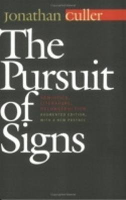 Libro The Pursuit Of Signs : Semiotics, Literature, Decon...