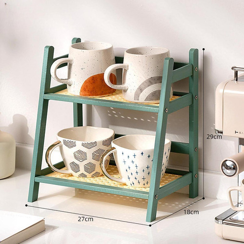 Estante De Drenaje Para Botellas, Soporte Para Tazas Verde