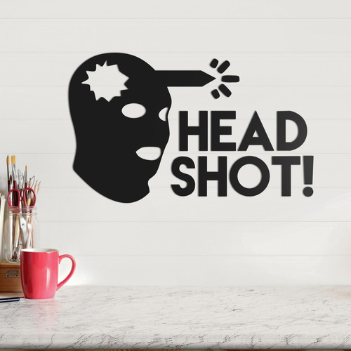 Quadro Decorativo Parede Jogos Head Shot Cs:go 30cm