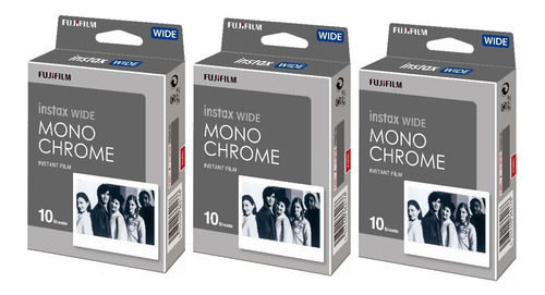 Rollo Fujifilm Instax Wide Monochrome Blanco Y Negro X3 U.