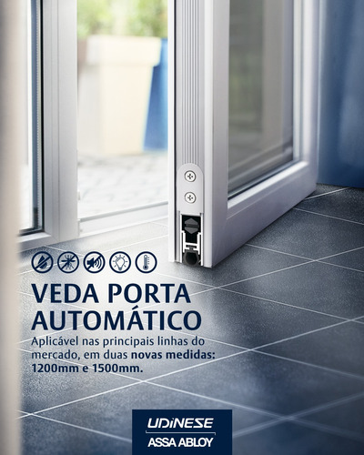 20 Veda Porta Inferior De Embutir Automático 1020mm Natural