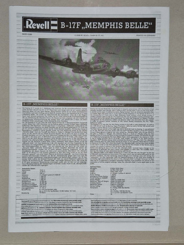 B-17 F Flying Fortress Memphis Belle 1/48 Revell