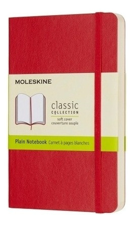 Cuaderno Moleskine Classic Pocket Soft - Rojo Escarlata Plai