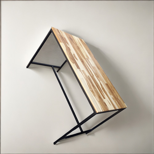 Escritorio En Hierro Y Madera Estilo Industrial